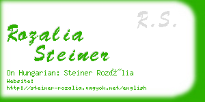 rozalia steiner business card